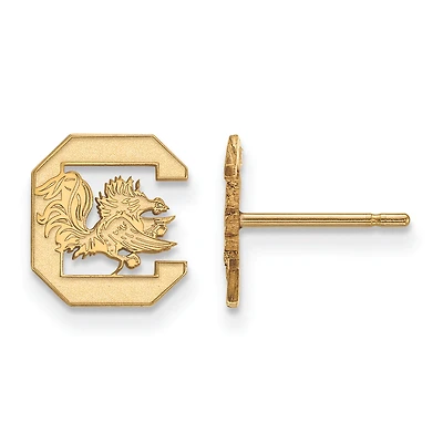 Women's South Carolina Gamecocks Gold Plated XS Post Earrings