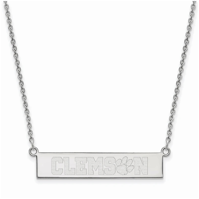 Women's Clemson Tigers Sterling Silver Small Bar Necklace