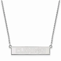 Women's Clemson Tigers Sterling Silver Small Bar Necklace