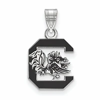 Women's South Carolina Gamecocks Sterling Silver Small Enamel Pendant