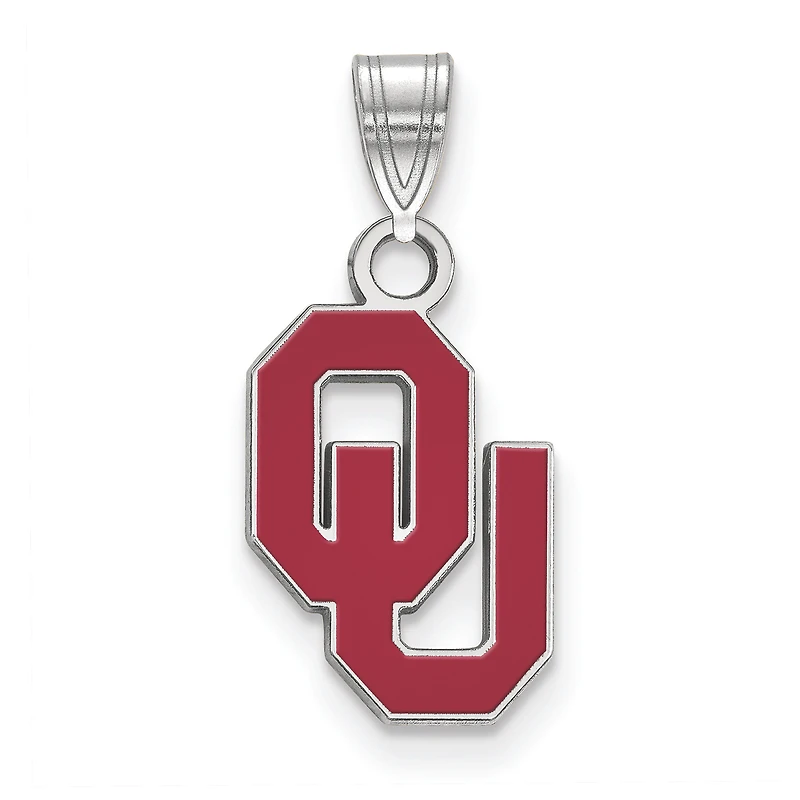 Women's Oklahoma Sooners Sterling Silver Small Enamel Pendant