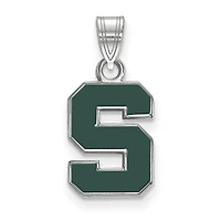 Women's Michigan State Spartans Sterling Silver Small Enamel Pendant