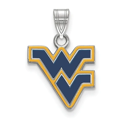 Women's West Virginia Mountaineers Sterling Silver Small Enamel Pendant