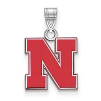 Women's Nebraska Huskers Sterling Silver Small Enamel Pendant