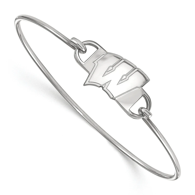 Women's Wisconsin Badgers Sterling Silver Wire Bangle