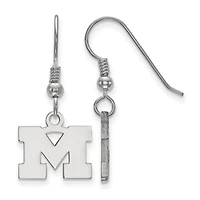 Women's Michigan Wolverines Sterling Silver XS Dangle Earrings