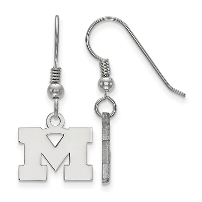 Women's Michigan Wolverines Sterling Silver XS Dangle Earrings