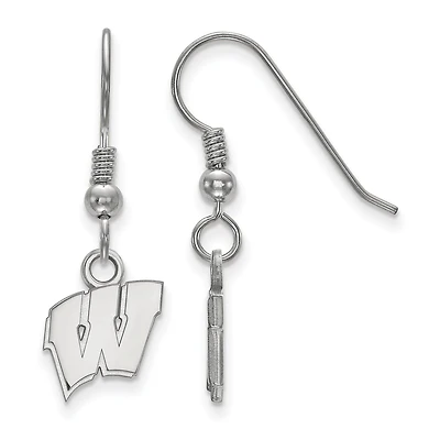 Women's Wisconsin Badgers Sterling Silver XS Dangle Earrings