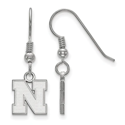 Women's Nebraska Huskers Sterling Silver XS Dangle Earrings