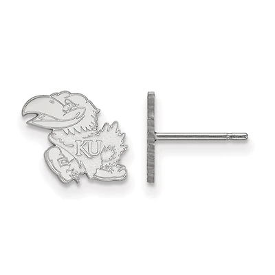 Women's Kansas Jayhawks Sterling Silver XS Post Earrings