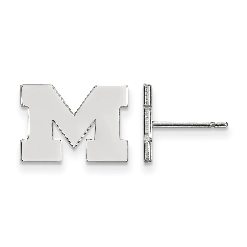 Women's Michigan Wolverines Sterling Silver XS Post Earrings