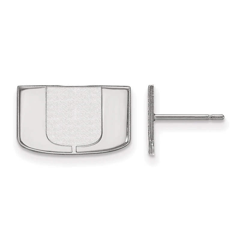 Women's Miami Hurricanes Sterling Silver XS Post Earrings