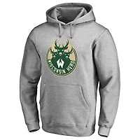 Men's Heathered Gray Wisconsin Herd Primary Logo Pullover Hoodie