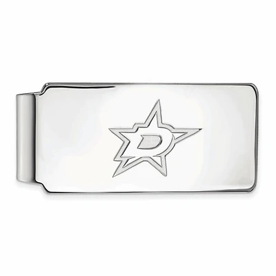 Silver Dallas Stars Money Clip