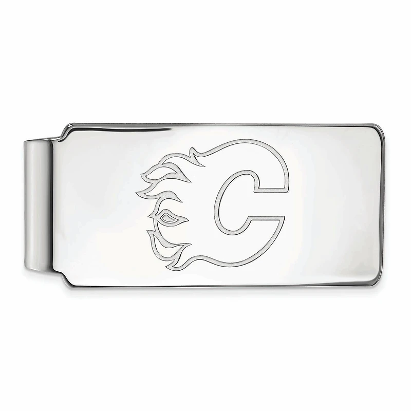 Silver Calgary Flames Money Clip