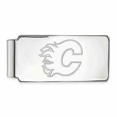 Silver Calgary Flames Money Clip