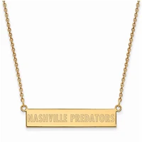 Women's Nashville Predators Gold Plated Small Bar Necklace