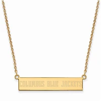 Women's Columbus Blue Jackets Gold Plated Small Bar Necklace