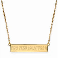 Women's New York Islanders Gold Plated Small Bar Necklace