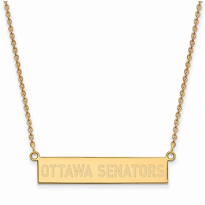 Women's Ottawa Senators Gold Plated Small Bar Necklace