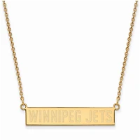 Women's Winnipeg Jets Gold Plated Small Bar Necklace