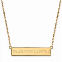 Women's Washington Capitals Gold Plated Small Bar Necklace