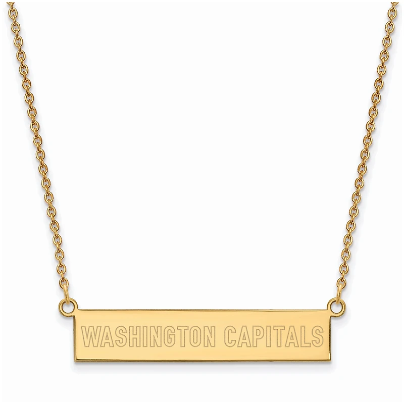 Women's Washington Capitals Gold Plated Small Bar Necklace