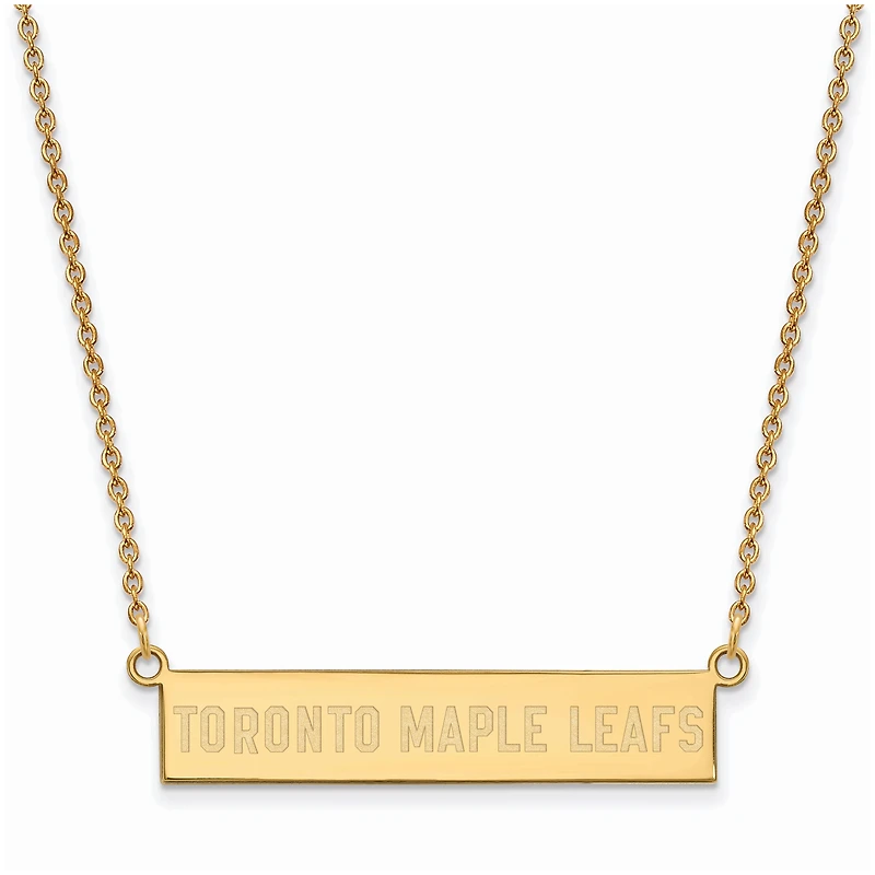 Women's Toronto Maple Leafs Gold Plated Small Bar Necklace