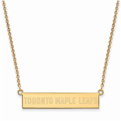 Women's Toronto Maple Leafs Gold Plated Small Bar Necklace