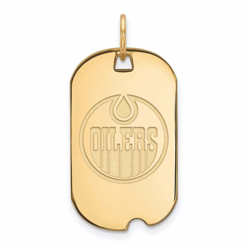 Women's Edmonton Oilers Gold Plated Small Dog Tag
