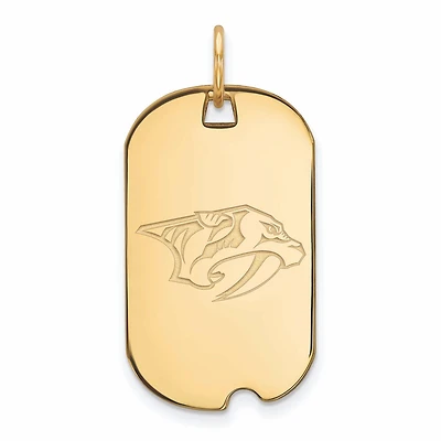 Women's Nashville Predators Gold Plated Small Dog Tag