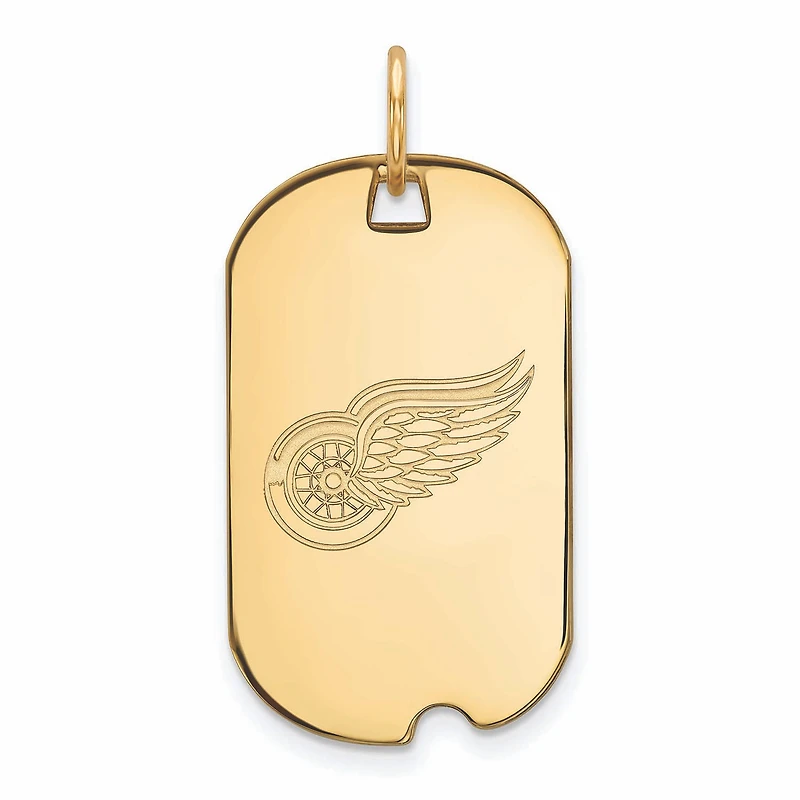 Women's Detroit Red Wings Gold Plated Small Dog Tag
