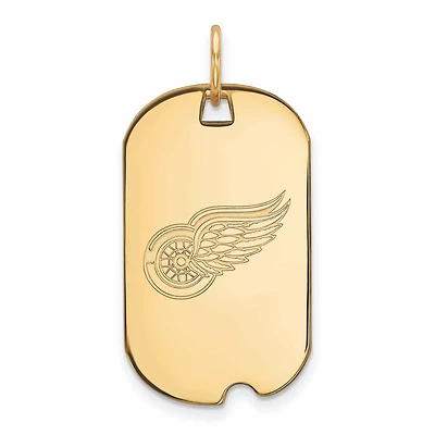 Women's Detroit Red Wings Gold Plated Small Dog Tag