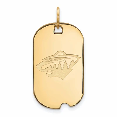 Women's Minnesota Wild Gold Plated Small Dog Tag