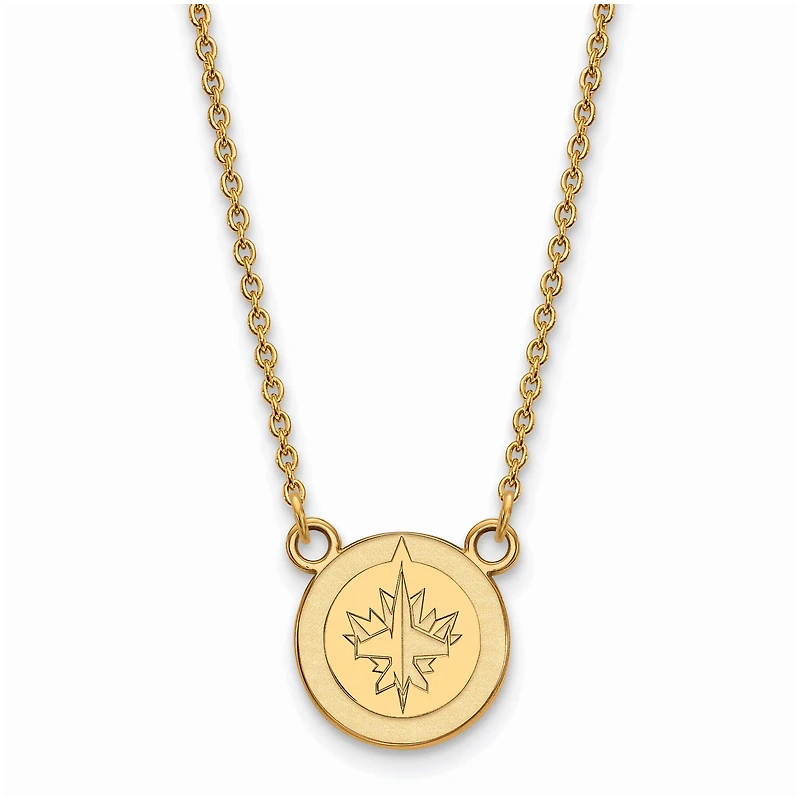 Women's Winnipeg Jets Gold Plated Small Pendant Necklace