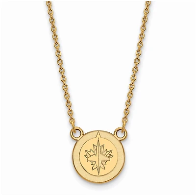 Women's Winnipeg Jets Gold Plated Small Pendant Necklace