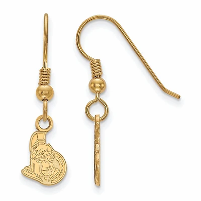 Women's Ottawa Senators Gold Plated XS Dangle Earrings