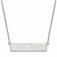 Women's Florida Panthers Sterling Silver Small Bar Necklace