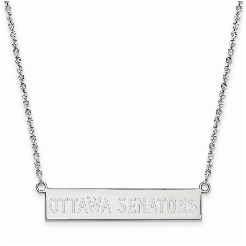 Women's Ottawa Senators Sterling Silver Small Bar Necklace