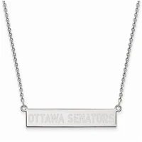 Women's Ottawa Senators Sterling Silver Small Bar Necklace