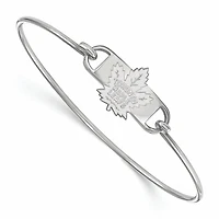 Women's Toronto Maple Leafs Sterling Silver Small Wire Bangle Bracelet