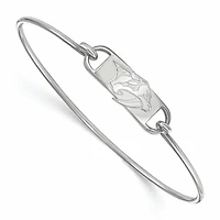 Women's Nashville Predators Sterling Silver Small Wire Bangle Bracelet