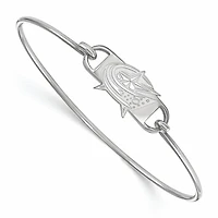 Women's Columbus Blue Jackets Sterling Silver Small Wire Bangle Bracelet