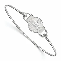 Women's Edmonton Oilers Sterling Silver Small Wire Bangle Bracelet