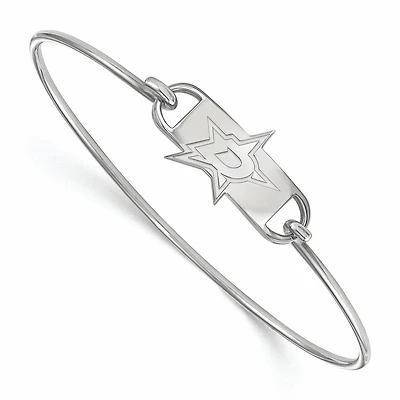 Women's Dallas Stars Sterling Silver Small Wire Bangle Bracelet