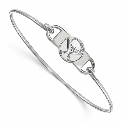 Women's Buffalo Sabres Sterling Silver Small Wire Bangle Bracelet