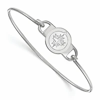 Women's Winnipeg Jets Sterling Silver Small Wire Bangle Bracelet