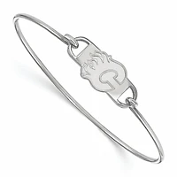 Women's Calgary Flames Sterling Silver Small Wire Bangle Bracelet