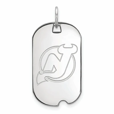 Women's New Jersey Devils Sterling Silver Small Dog Tag