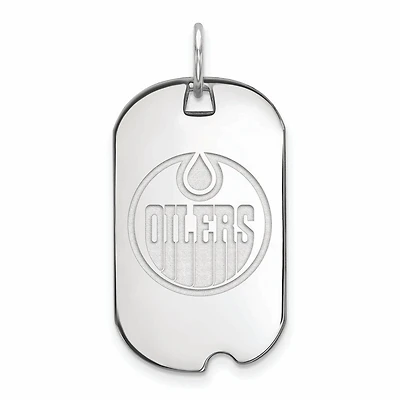 Women's Edmonton Oilers Sterling Silver Small Dog Tag